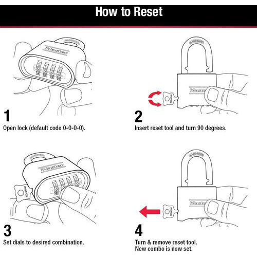 Cadeado com combinação estr. sólida 175EURDLH – Master Lock