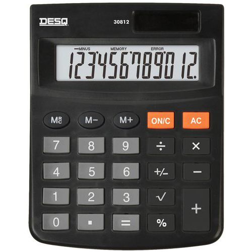 Calculadora de secretária compacta 30812 – 12 dígitos – Desq