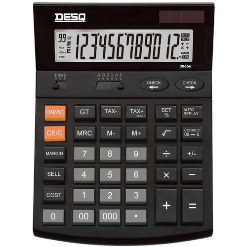 Calculadora de secretária 30666 – visor de 12 dígitos XLarge – Desq