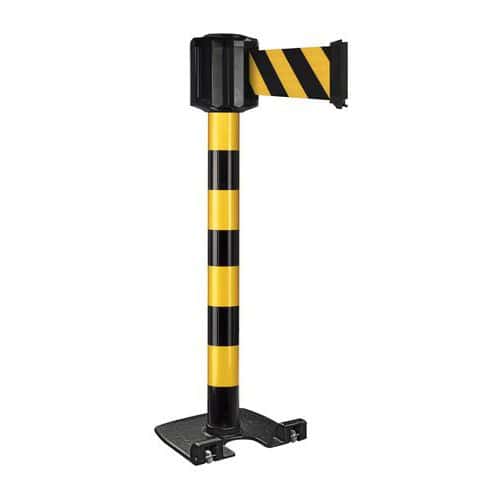 Poste para exterior preto/amarelo com correia 10 mx10 cm – Viso