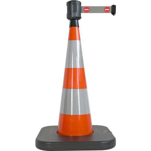 Cone de sinalização com base para colocação de lastro azul – 2 mx5 cm – Viso