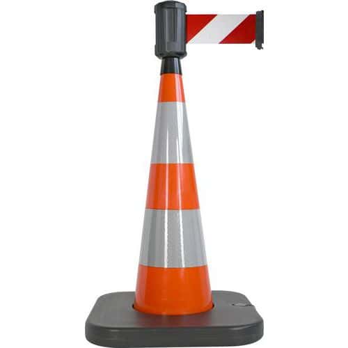 Cone de sinalização com base para colocação de lastro laranja – 4 mx10 cm – Viso