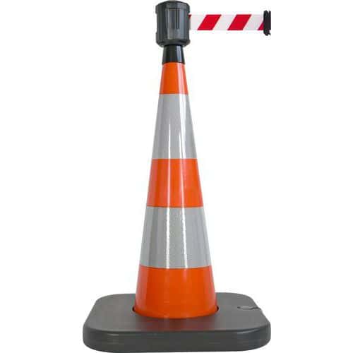 Cone de sinalização com base para colocação de lastro laranja – 2 mx5 cm – Viso